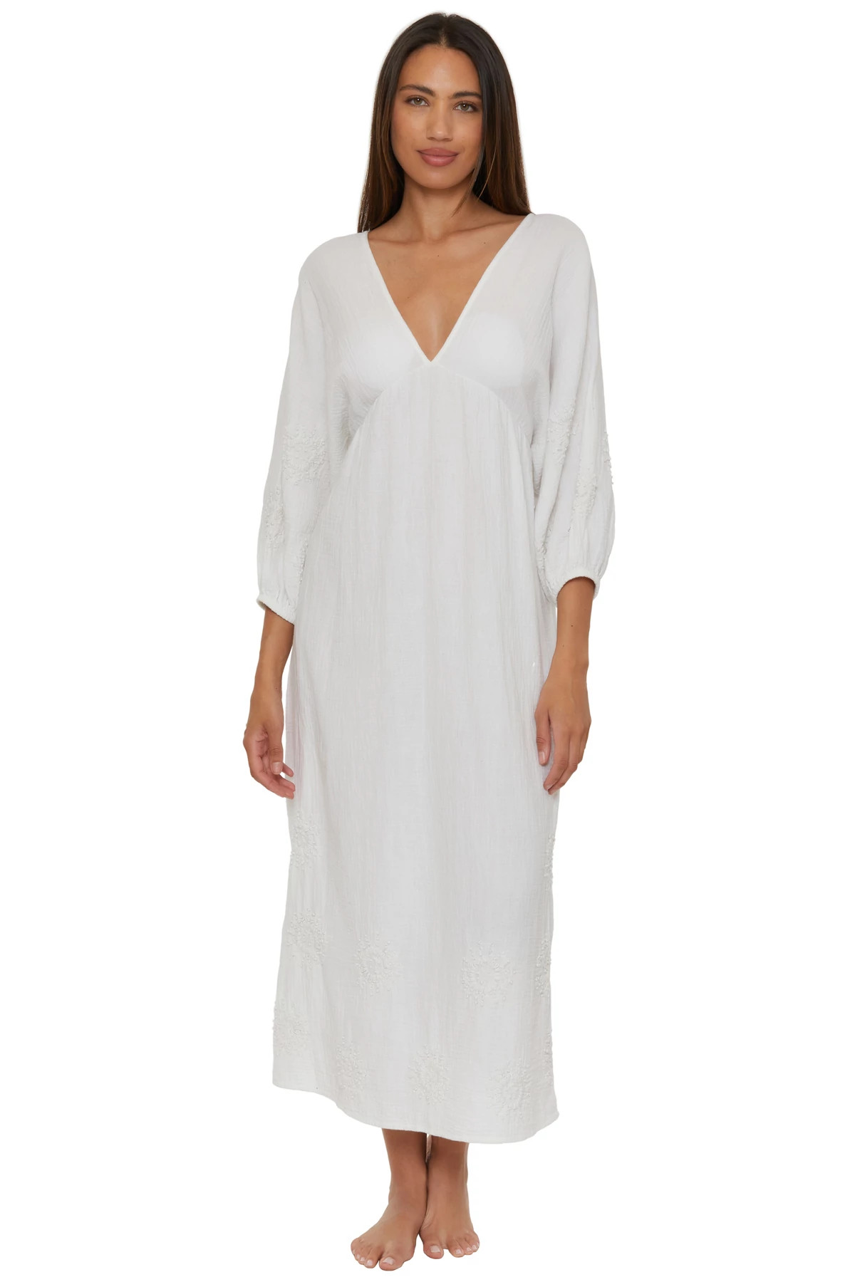 WHITE Open Back Maxi Dress image number 1