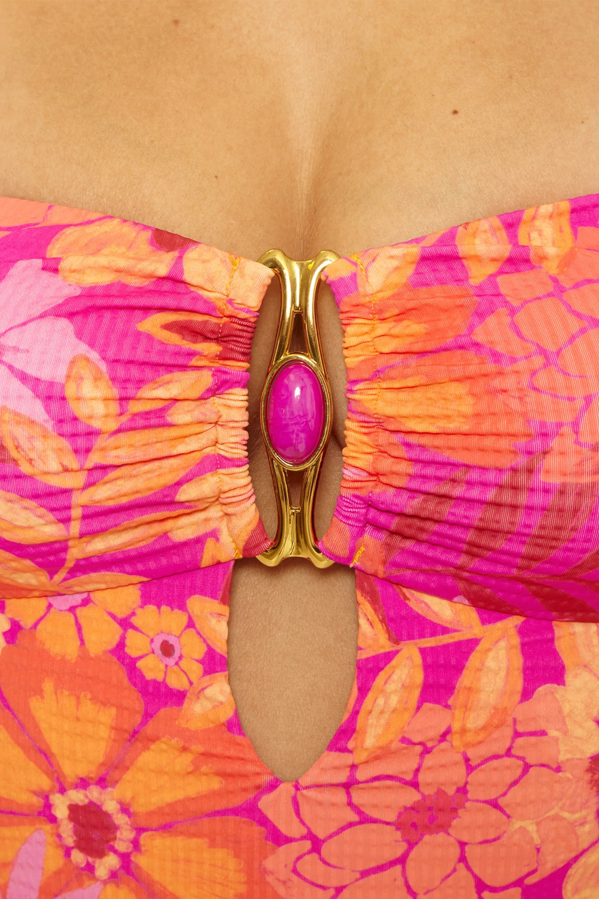 MULTI Brinley Bandeau One Piece Swimsuit image number 4