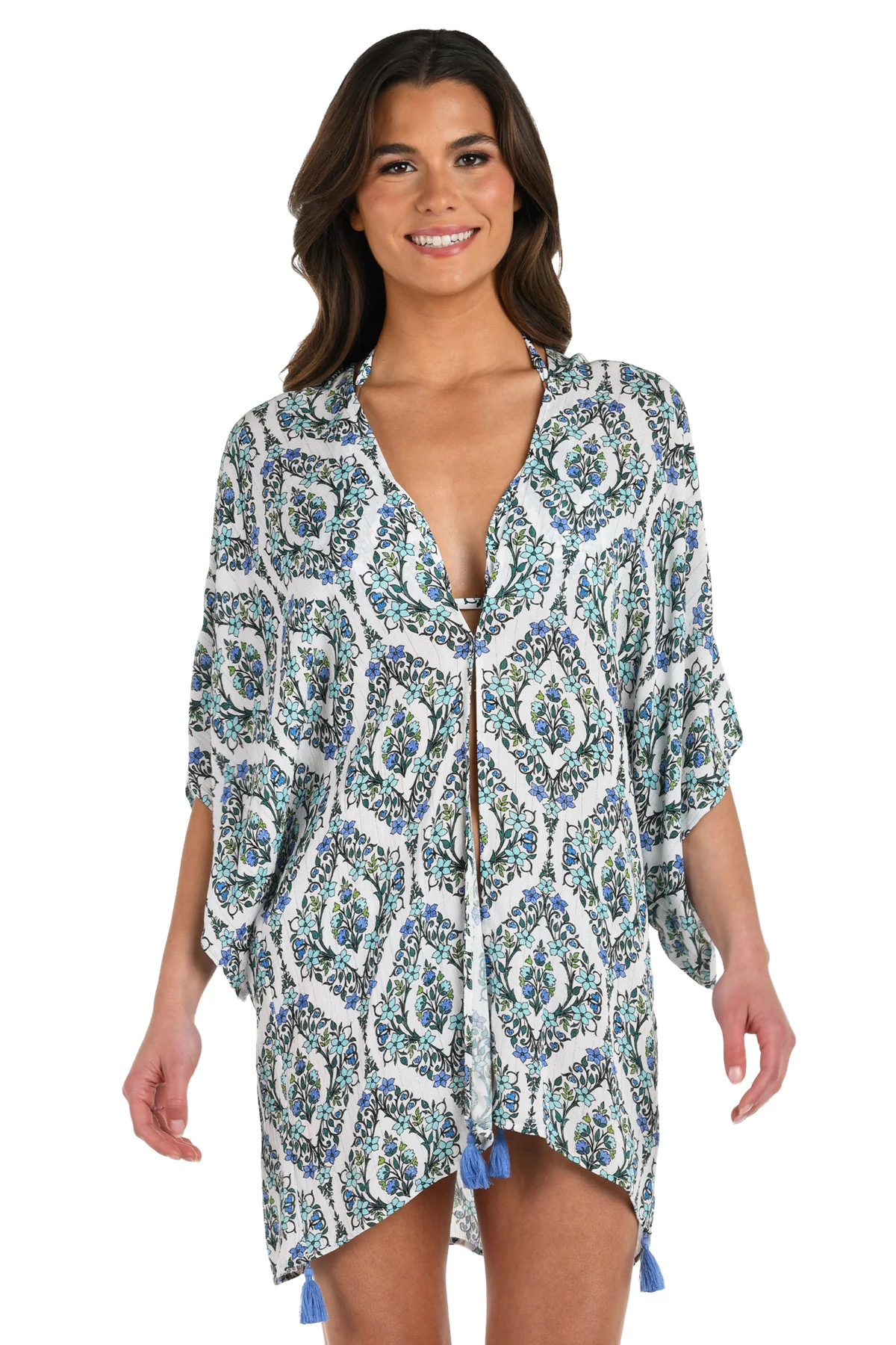 BLUE Deja- Blue Open Kimono image number 1