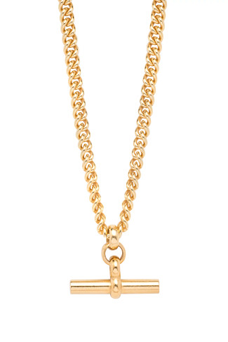 GOLD T-Bar Curb Link Necklace