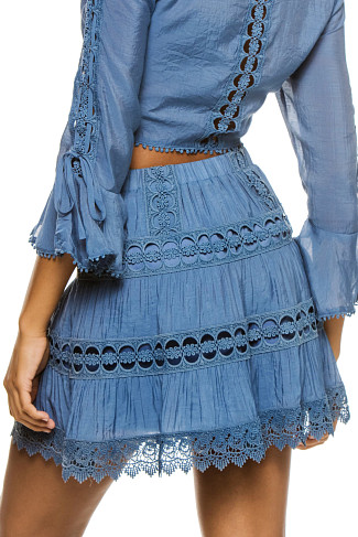 AZURE Crochet High Waist Skirt