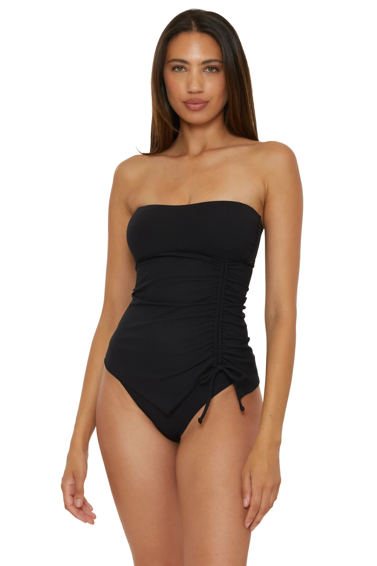 BLACK Aurora Bandeau Tankini Top image number 1