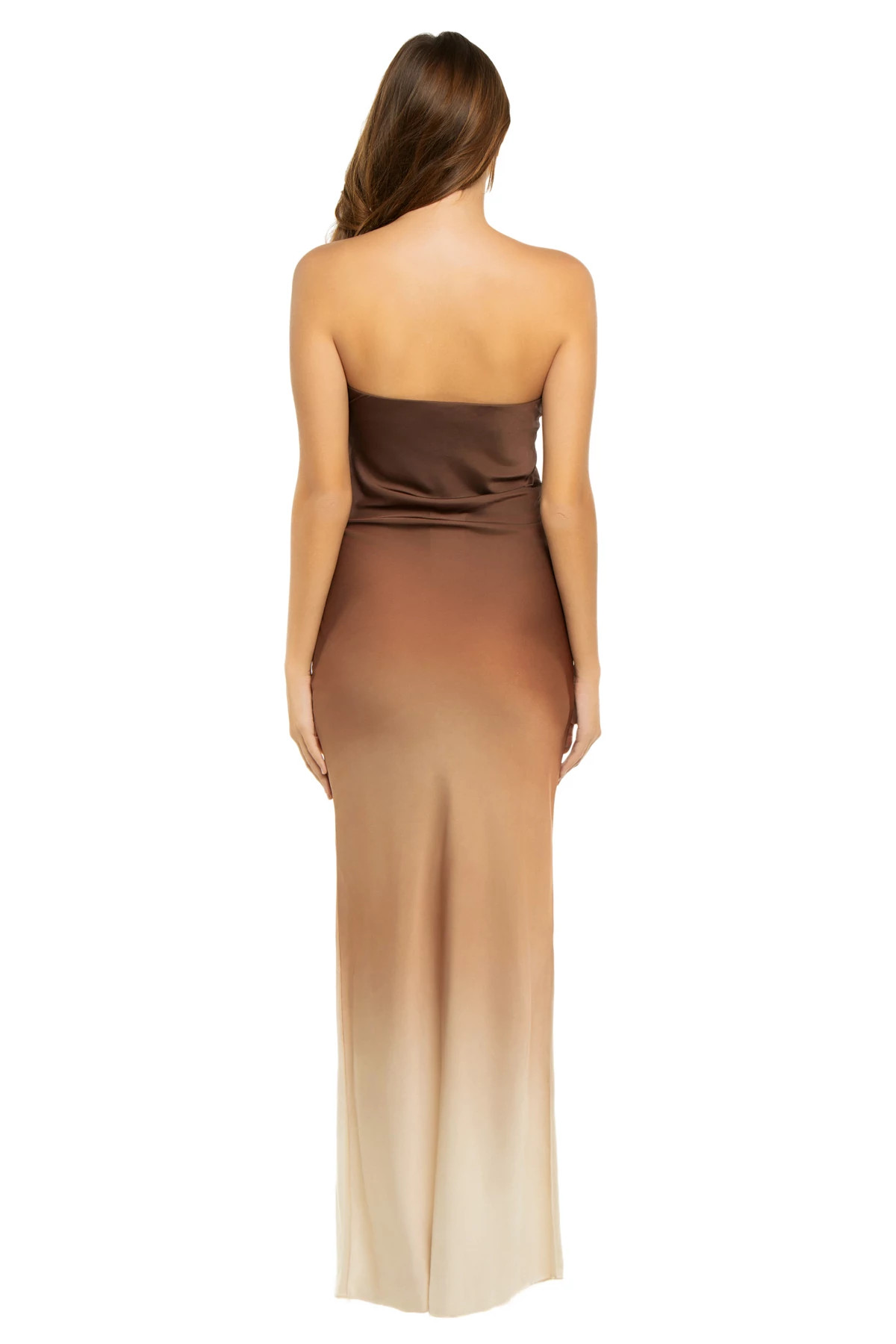 BEIGE BROWN OMBRE Kara Maxi Dress image number 2