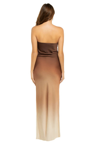 BEIGE BROWN OMBRE Kara Maxi Dress