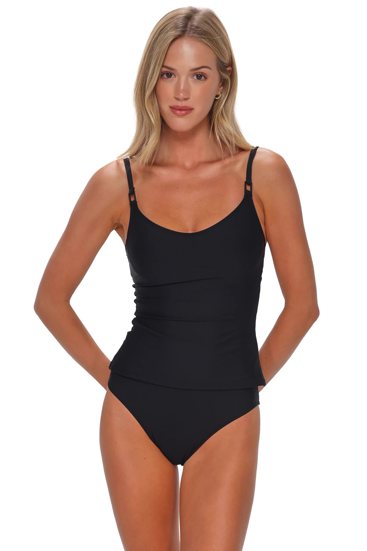 BLACK Anya Underwire Tankini Top image number 1