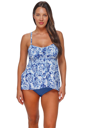 ISLAND INK RIB Molly Bandeau Tankini