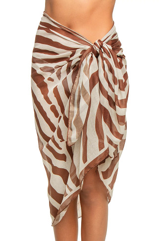 BROWN Zebra Print Sarong