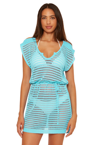 OASIS Playa Crochet Mini Cover Dress