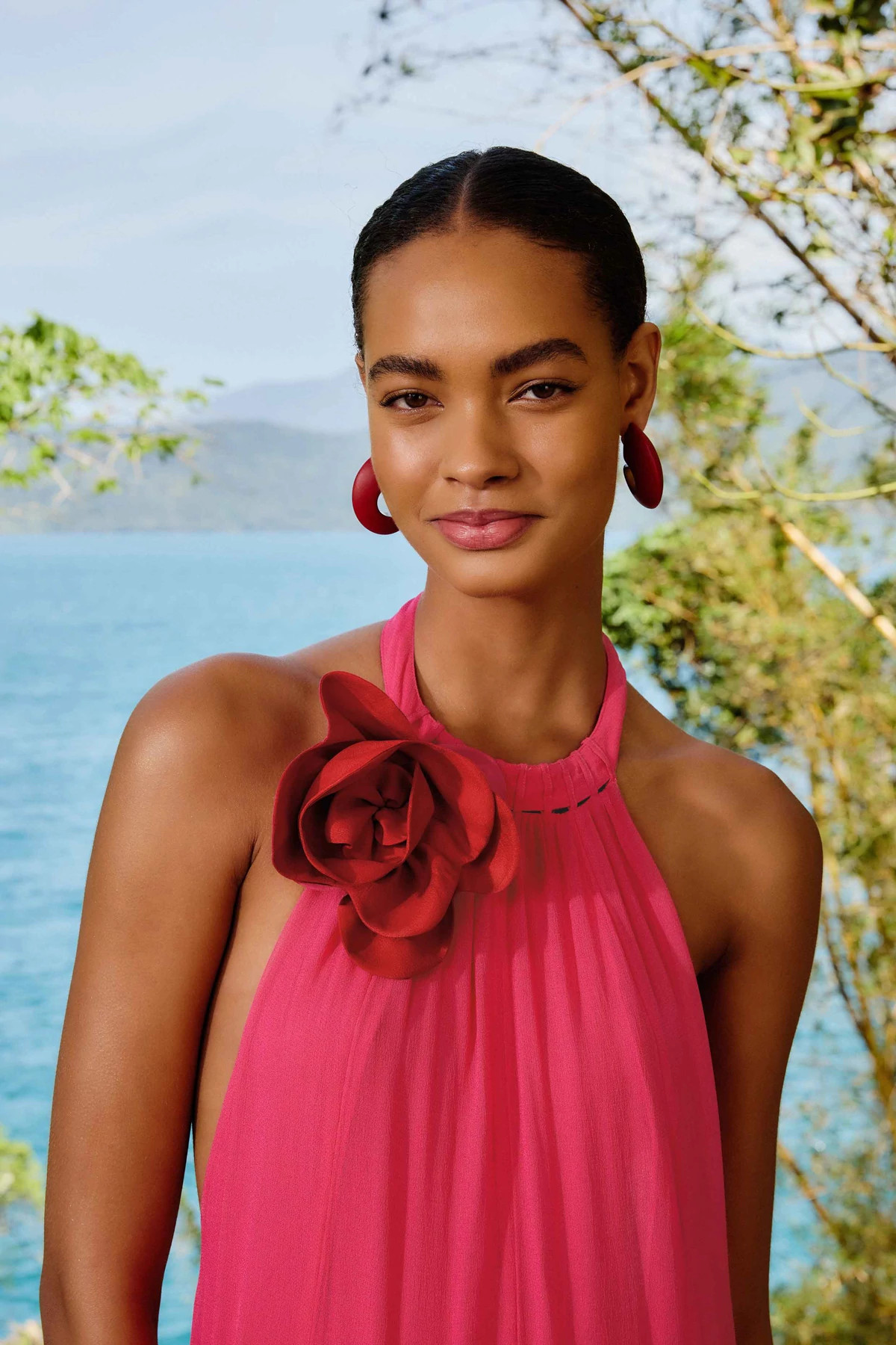 PINK High Neck Maxi Dress image number 4