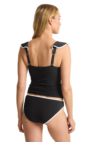 BLACK Cabana Ruffle Tankini Top