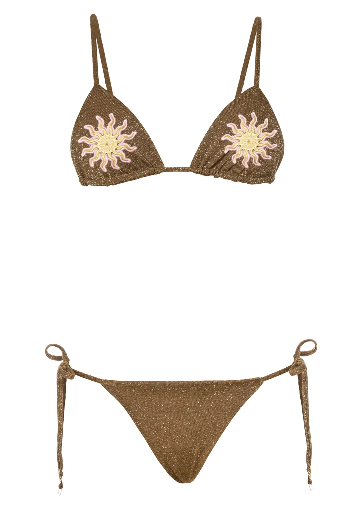 GOLD Marigold Reversible Shimmer Bikini Bottom image number 4