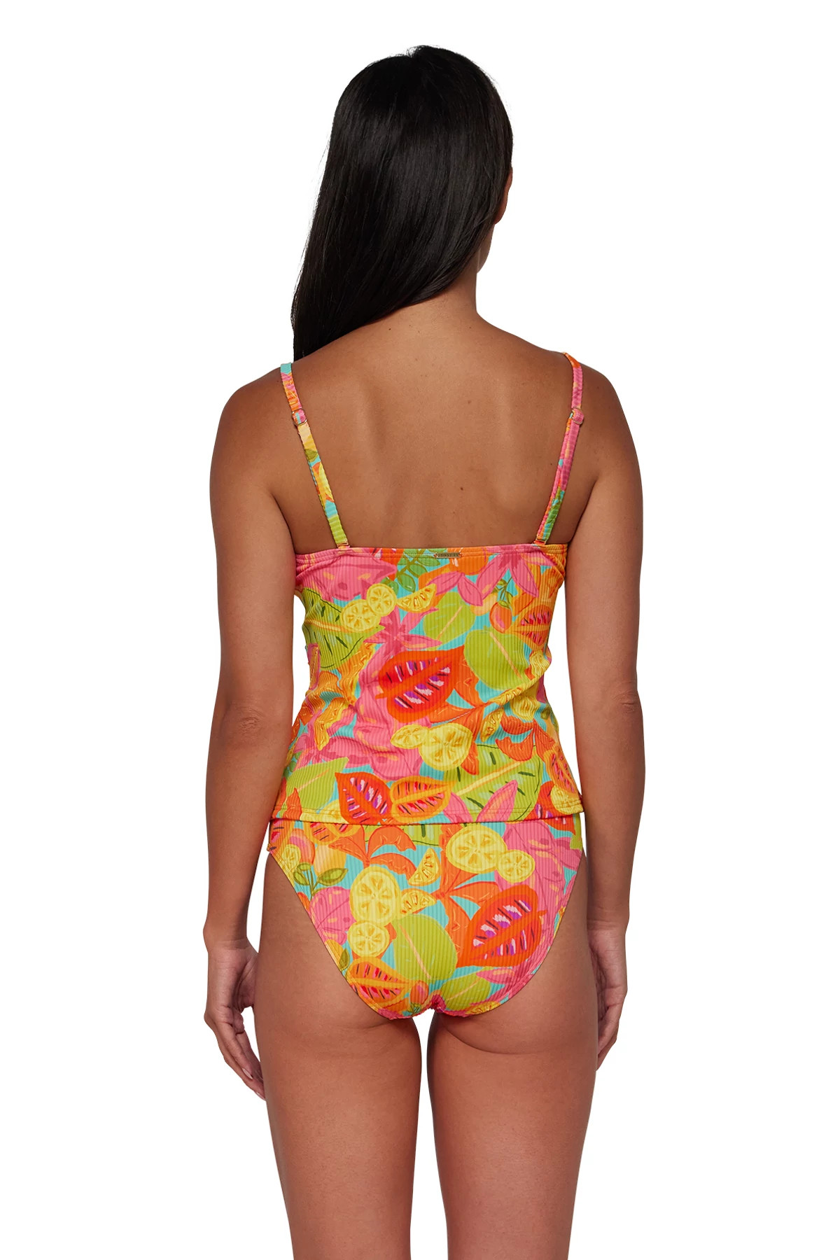 CITRUS GROVE SANDBAR RIB Simone Convertible Strap Tankini Top image number 3