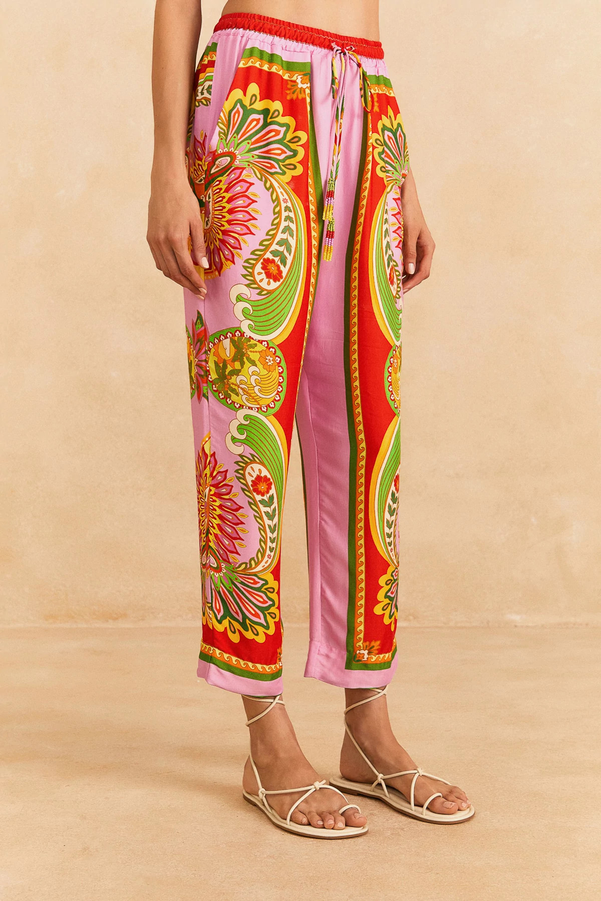 MULTI Beach Toucans Scarf Pants image number 3