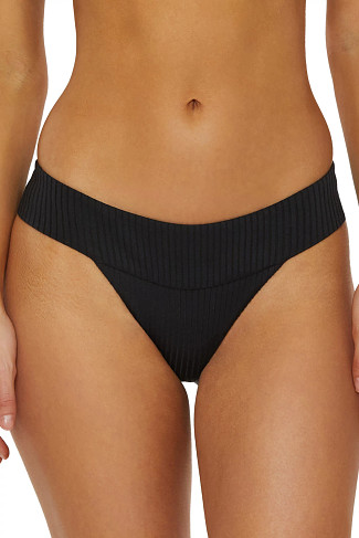 BLACK Maui Banded Hipster Bikini Bottom