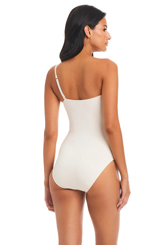 COCONUT WATER Knotted Asymmetrical One Piece Swimsuit