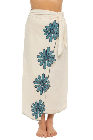 IVORY Loren Linen Wrap Skirt