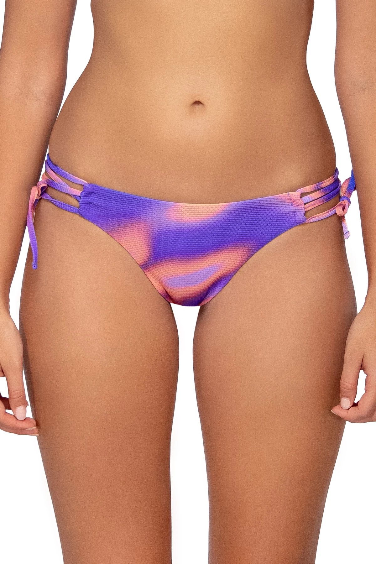 SOLAR FLARE Peyton Tie Side Hipster Bikini Bottom image number 1