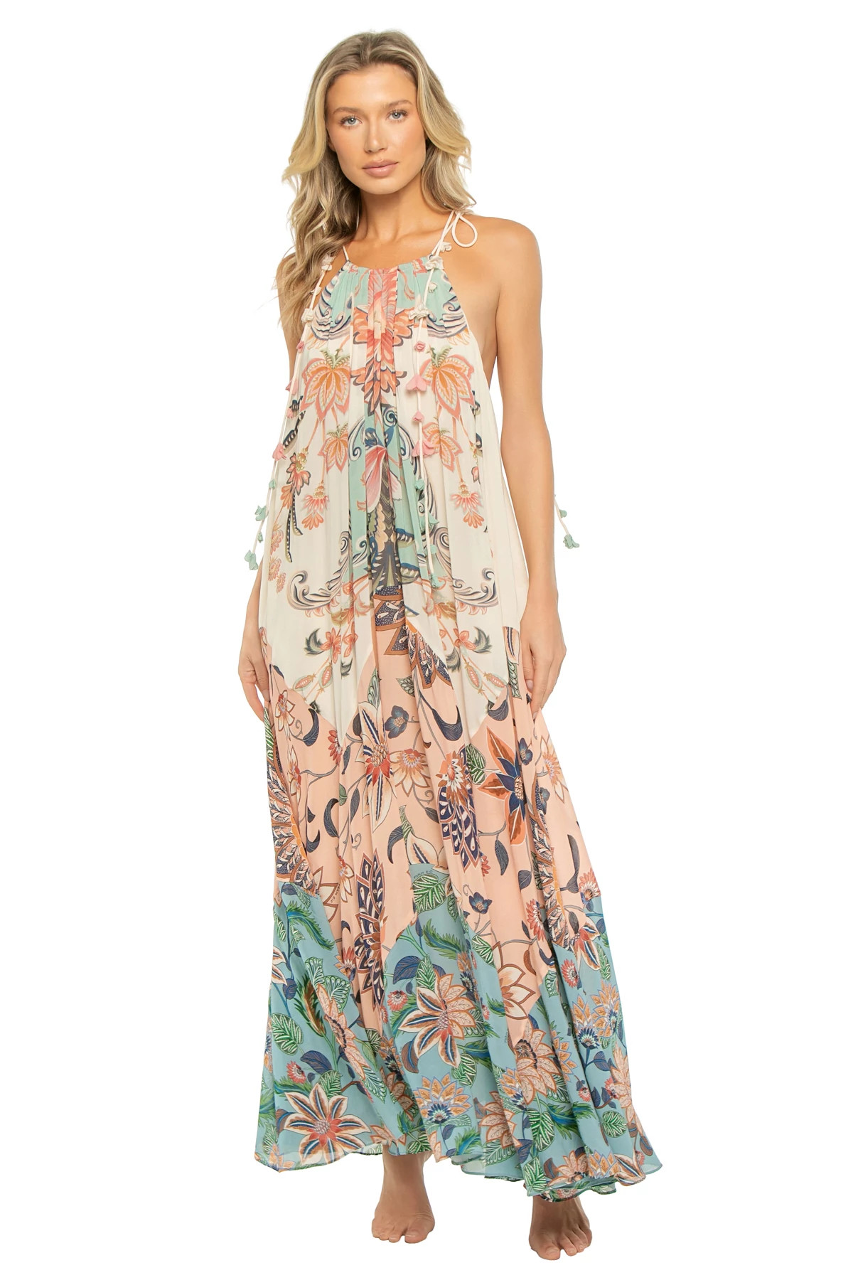 BOHO FLORAL DELHI MIX Boho Floral Maxi Dress image number 1