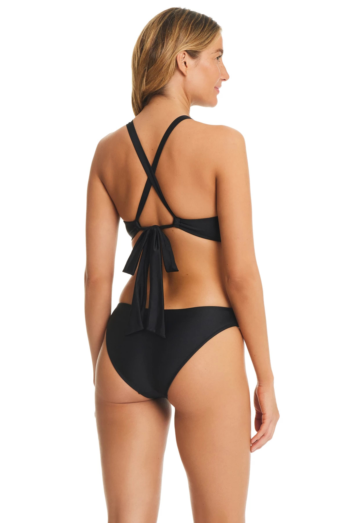 BLACK Circle Cut Out One Piece Swimsuit image number 2