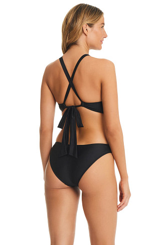 BLACK Circle Cut Out One Piece Swimsuit