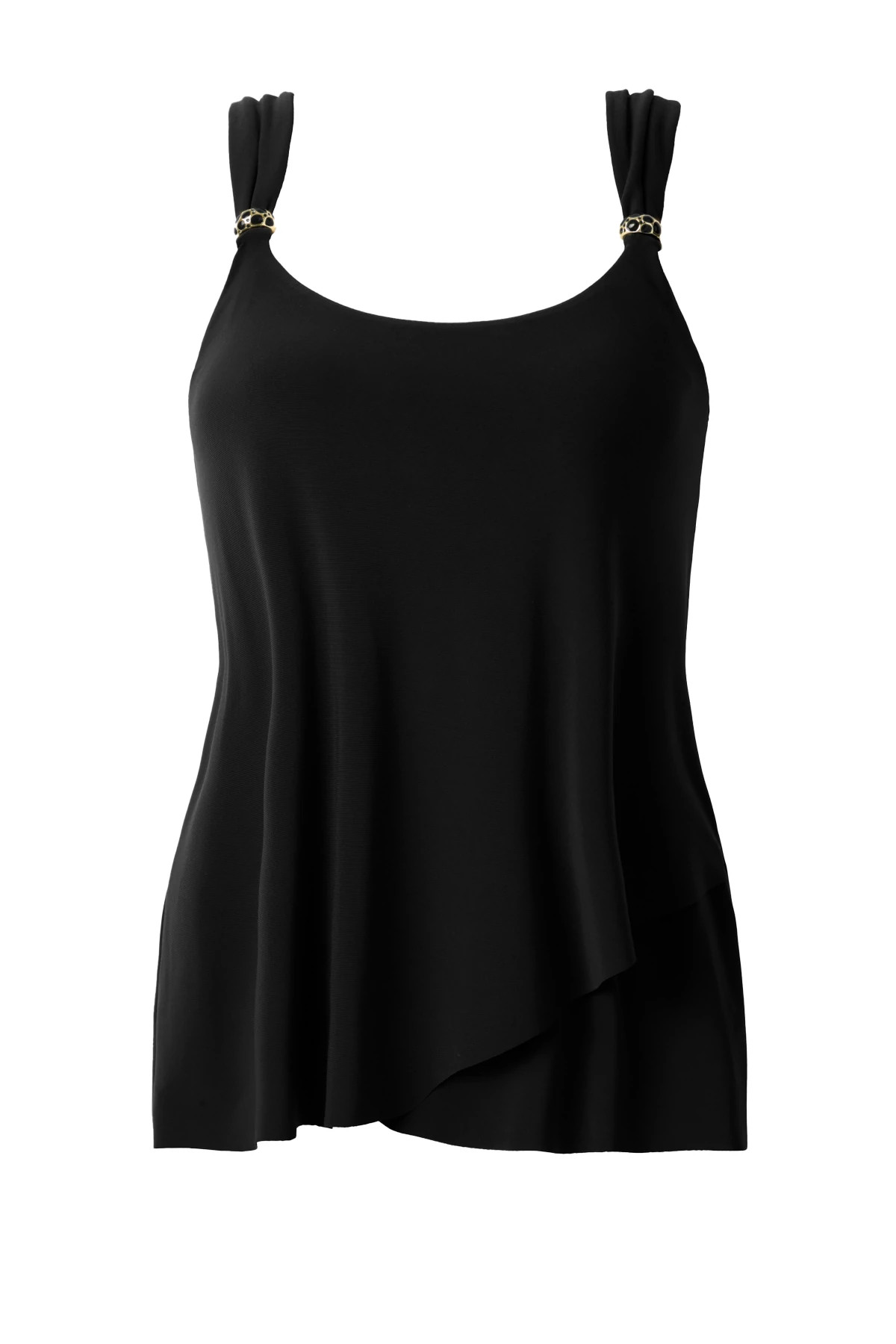 BLACK Dazzle Tankini Top image number 3