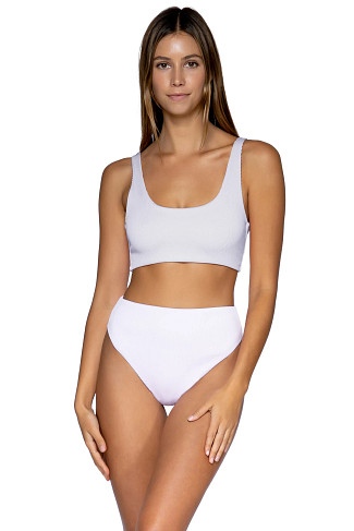 OPTIC WHITE Sabrina Bralette Bikini Top