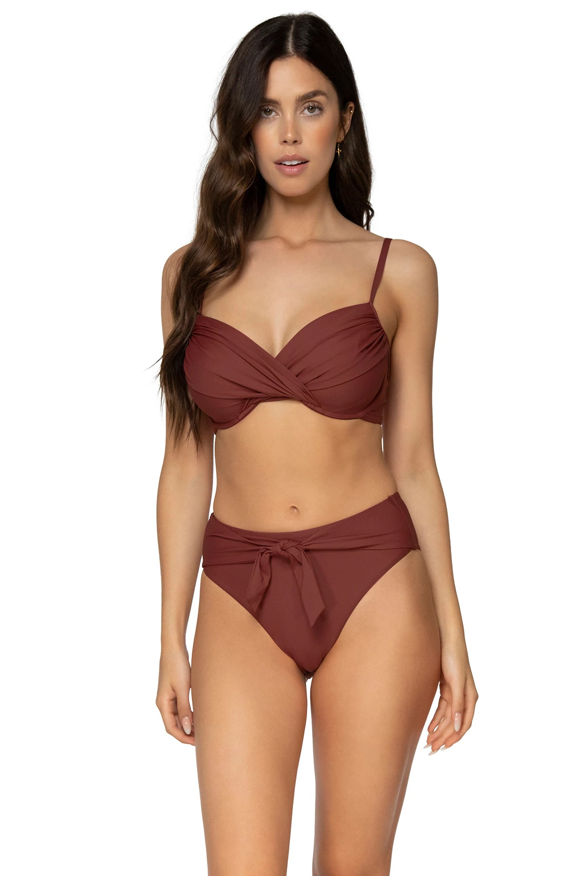 TUSCAN RED Crossroads Underwire Bikini Top (D+ Cup) image number 1