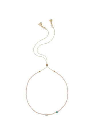 WHITE Faux Pearl Necklace