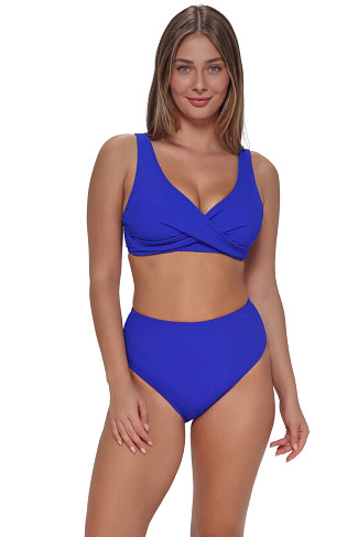 VIVID BLUE RIB Mirabella Underwire Bikini Top