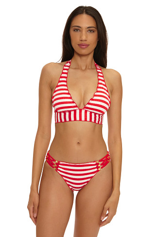 RUBY Kiera Jacquard Halter Bikini Top