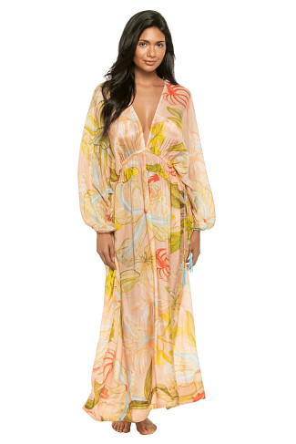 JUNOS PEACH Cortina Maxi Dress