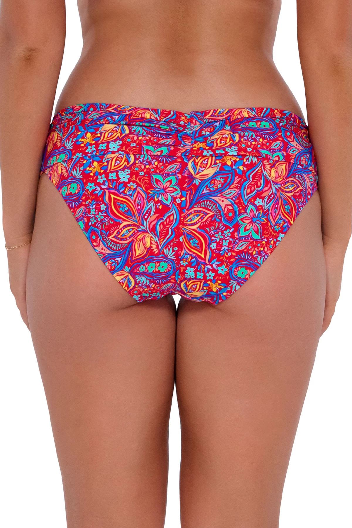RUE PAISLEY Unforgettable Banded Hipster Bikini Bottom  image number 2