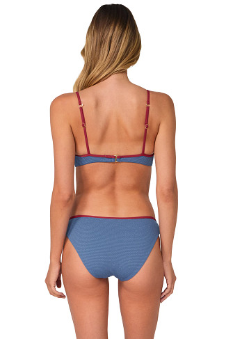 BANNER BLUE LUREX Maggie Underwire Bralette Bikini Top