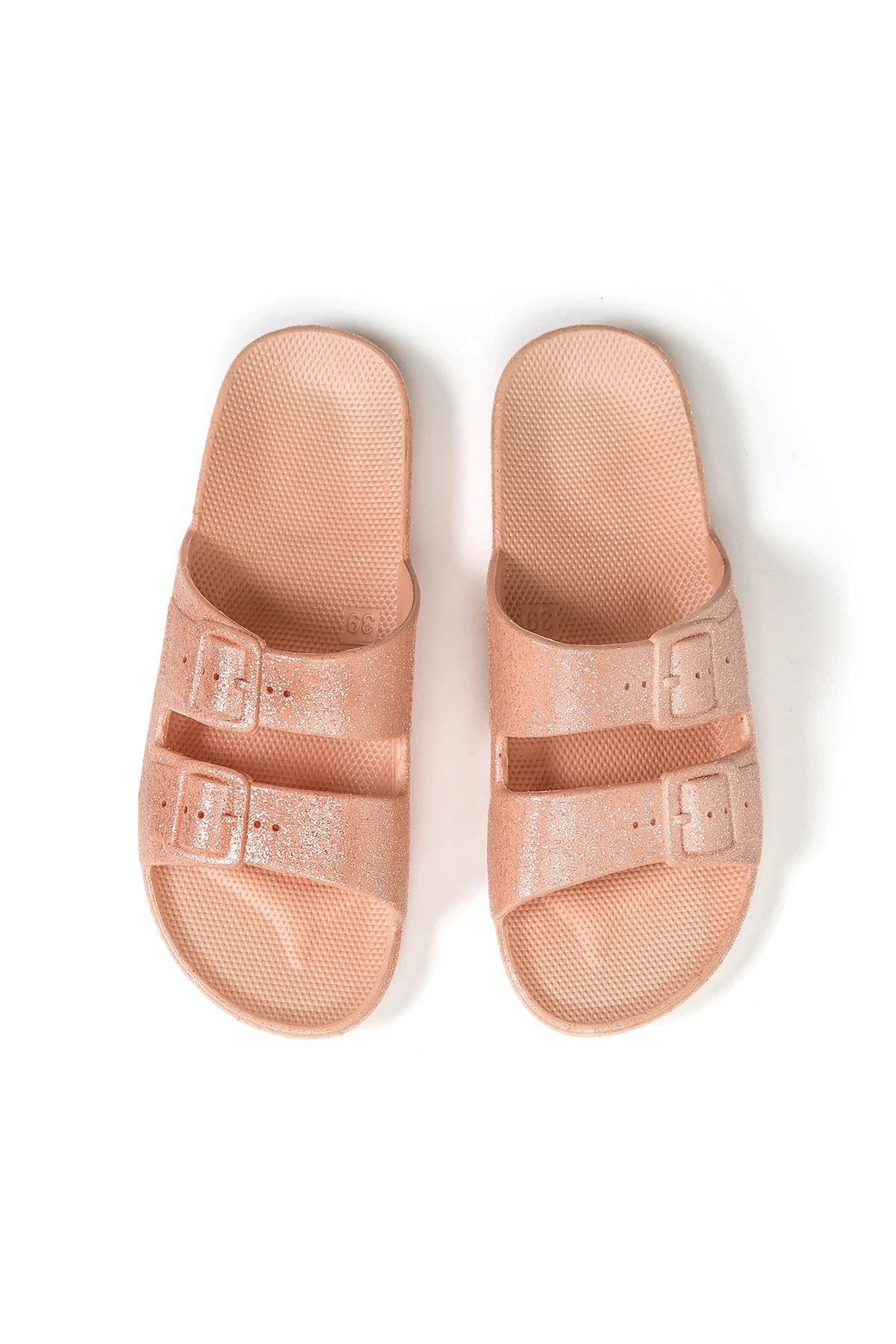 APRICOT GLITTER Waterproof Slides image number 1