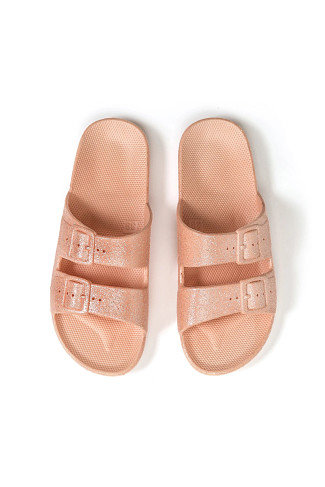APRICOT GLITTER Waterproof Slides