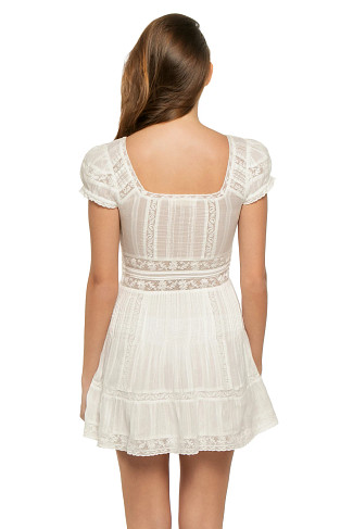 WHITE Edena Lace Mini Dress