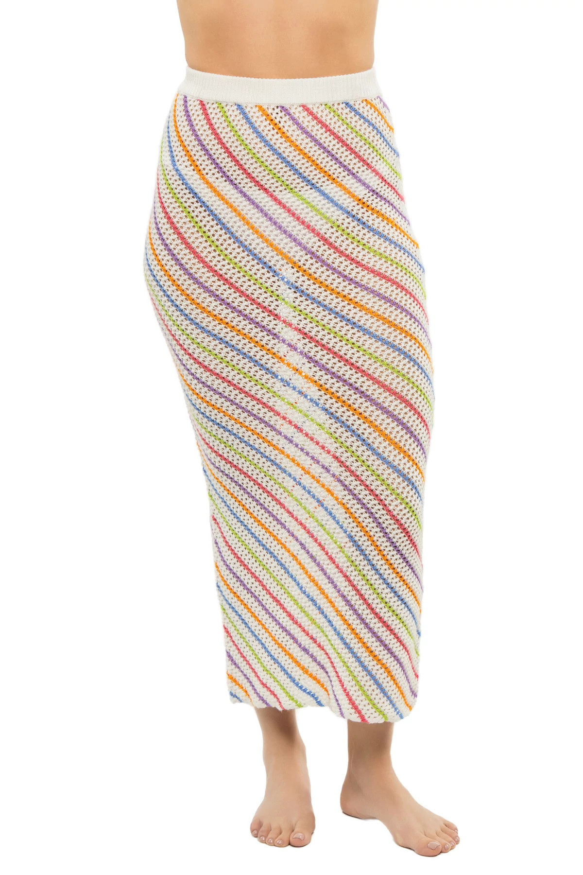 MULTI Bruna Stripes Knitted Skirt image number 1