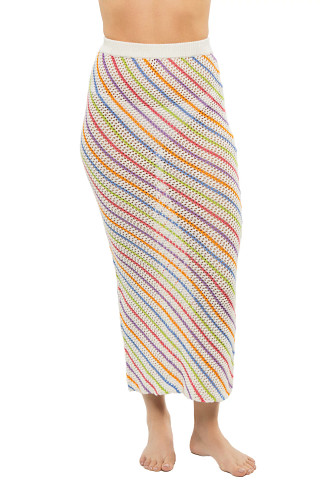 MULTI Bruna Stripes Knitted Skirt