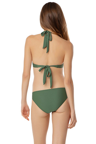 FATIGUE GREEN Tortoise Ring Halter Bikini Top