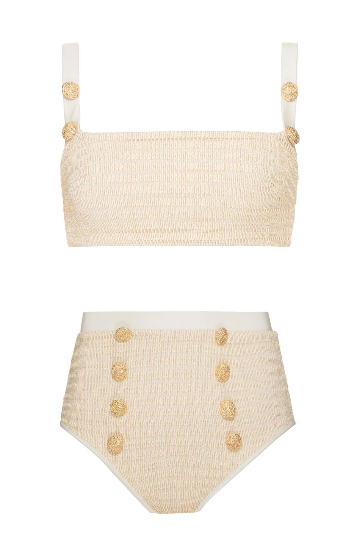 OFF WHITE Crochet High Waist Bikini Bottom image number 3