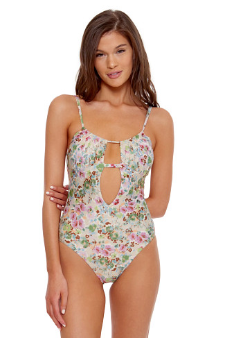 MULTI Maillot Plunge One Piece Swimsuit