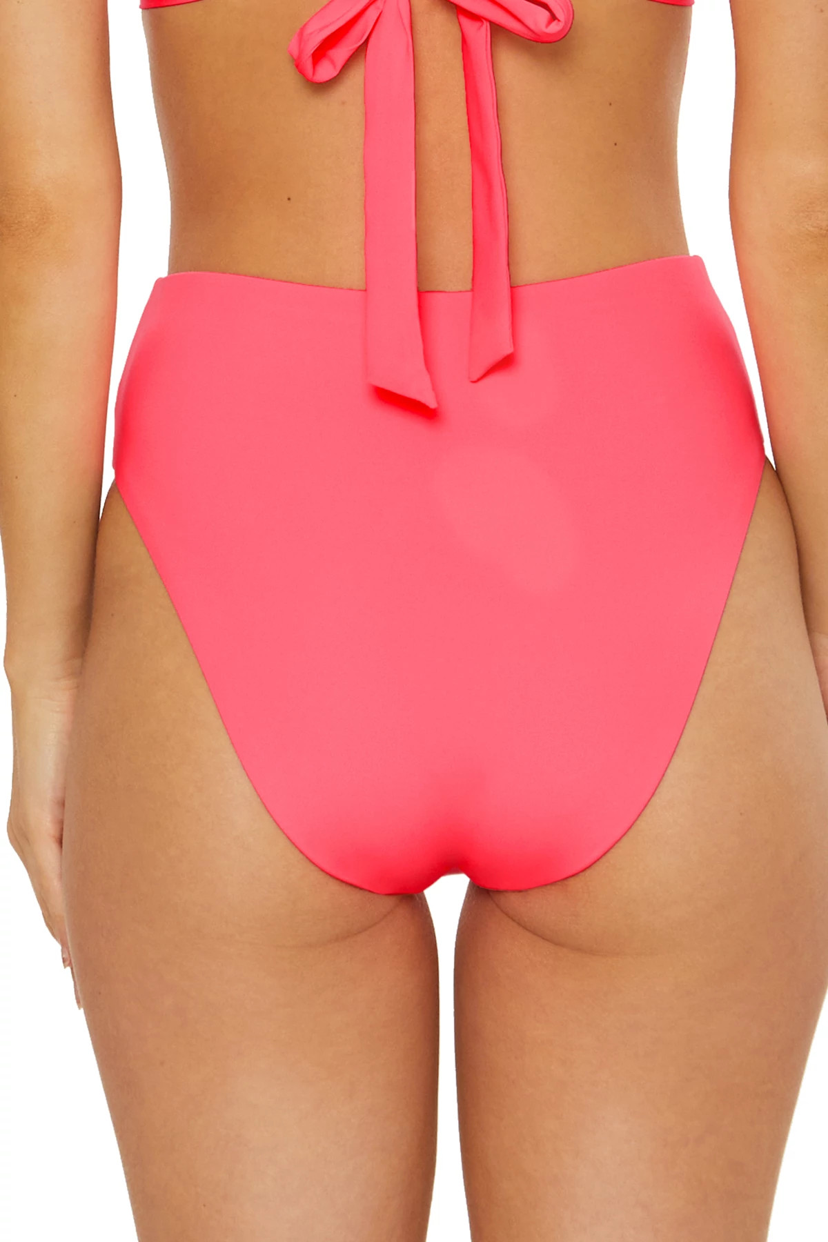 POPSICLE Shirred High Waist Bikini Bottom image number 2
