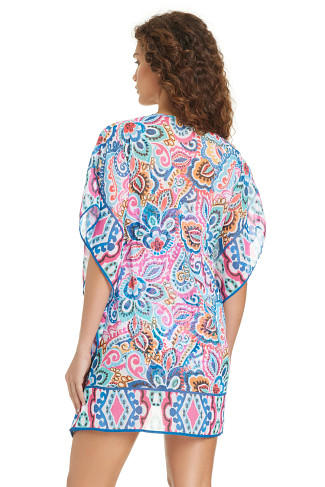 MULTI Paisley Print Plunge Tunic Cover Up