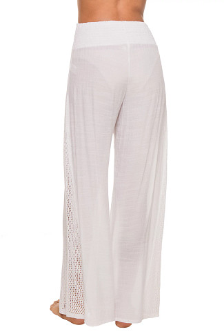 WHITE Crochet Smocked Pants