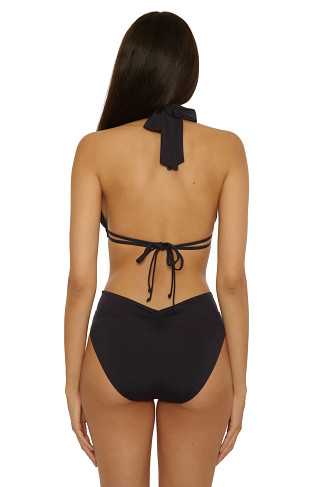BLACK Allie Halter Bikini Top (D+ Cup)