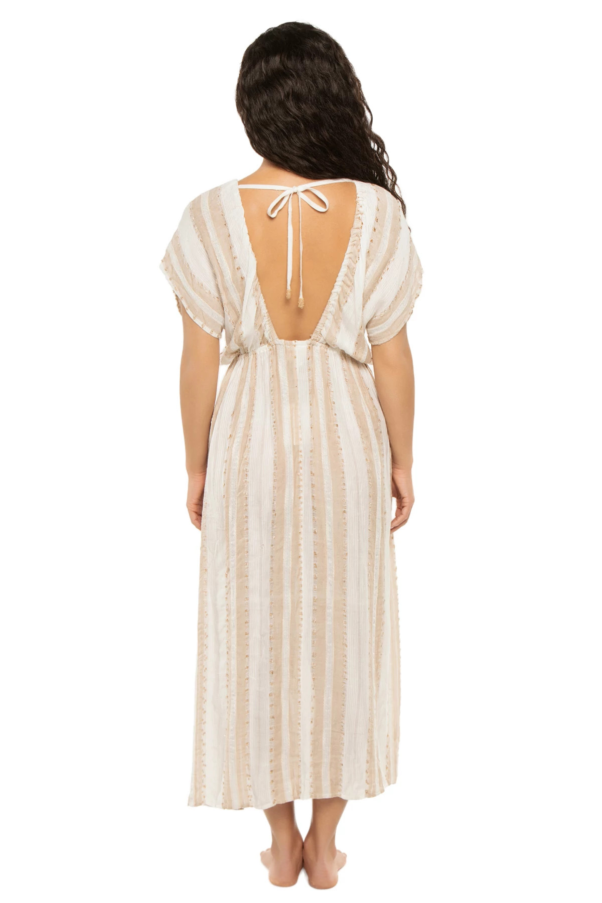 NATURAL Shimmer Maxi Cover Dress image number 2