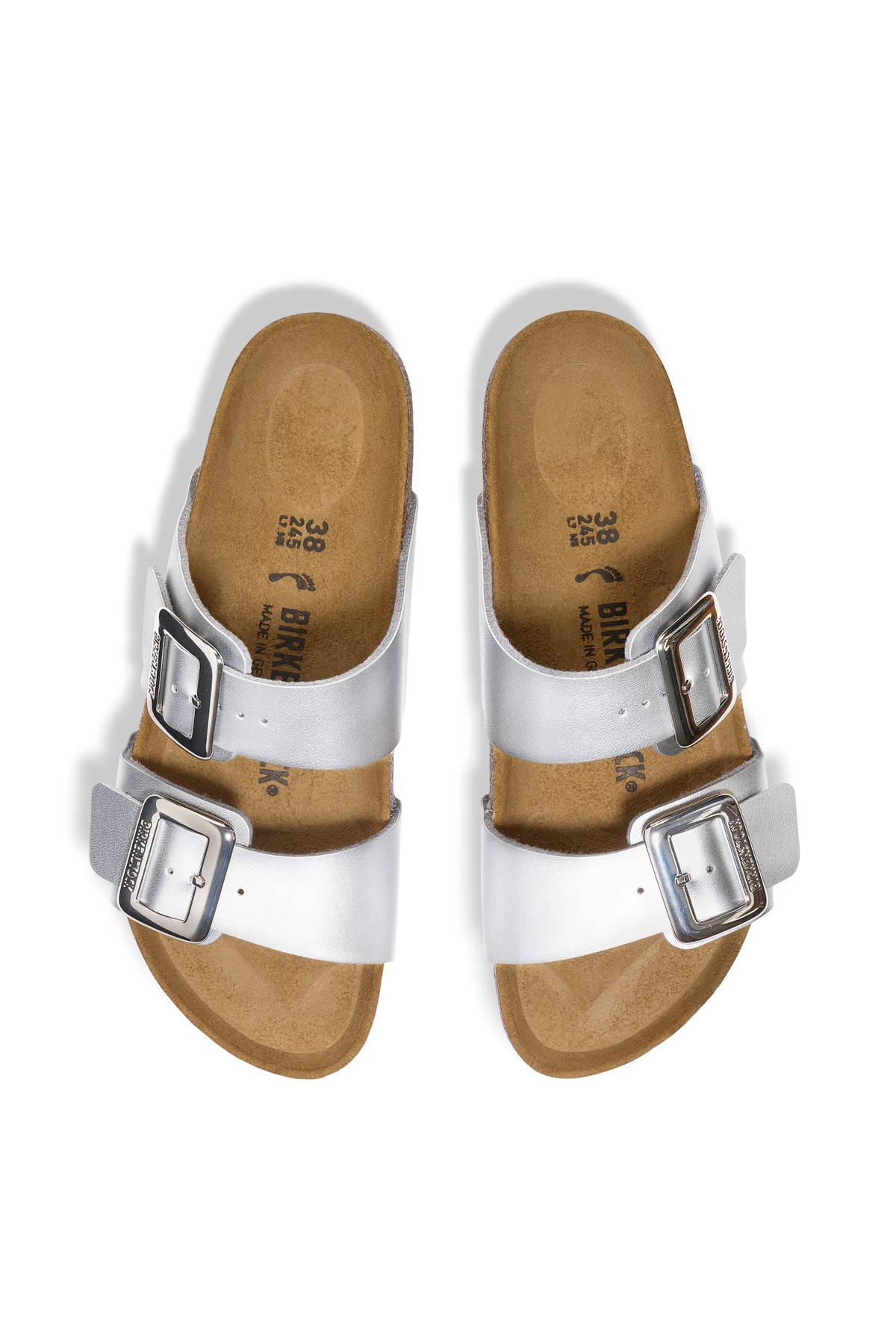 METALLIC SILVER Sydney Metallic Buckle Slide Sandal image number 1