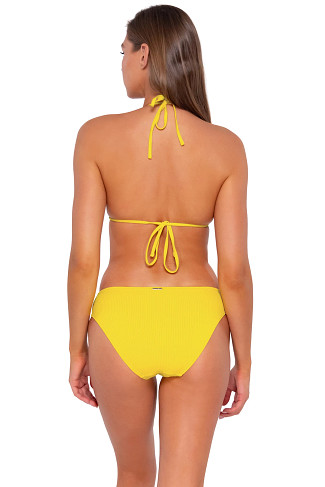 LEMON ZEST SANDBAR RIB Laney Triangle Bikini Top