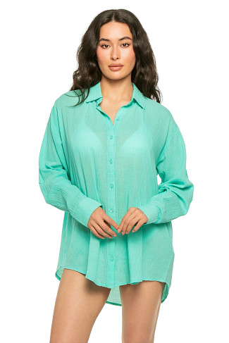 AQUA Graphic Shirt Dress
