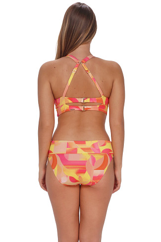 DREAMSICLE CREPE Natalie Banded Bikini Top (D+ Cup)